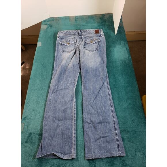Express Jeans Size 4 Womens Blue Stretch Pants Ladies Mid Rise Stella Bootcut - Picture 12 of 14